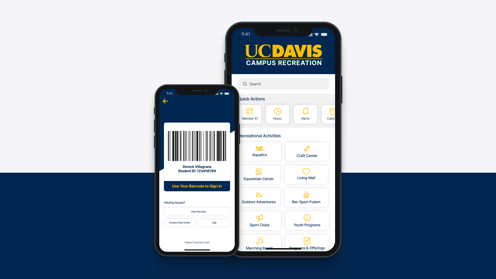 ARC Redesign — UC Davis Activities and Recreation Center app